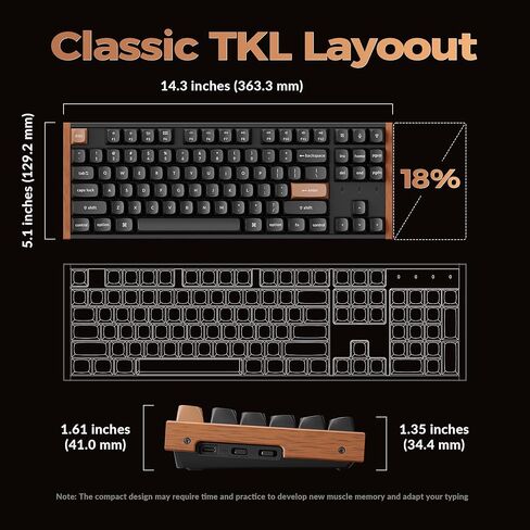 Keychron K8 HE TKL سماعة لاسلكية تعمل بالبلوتوث 2.4G سلكية وضع ثلاثي قابل للتبديل السريع لوحة مفاتيح بتأثير القاعة K0 Max لوحة أرقام لاسلكية منخفضة المستوى in Kuwait