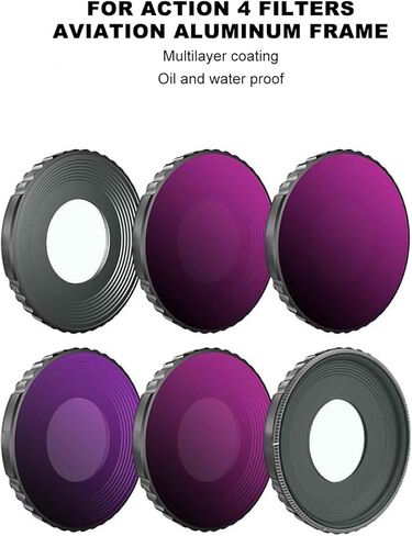 Lens Filter Replacement for DJI Osmo Action 4, HD Glass, Balanced Exposure, Vibrant Color Reproduction (CPL) in Kuwait