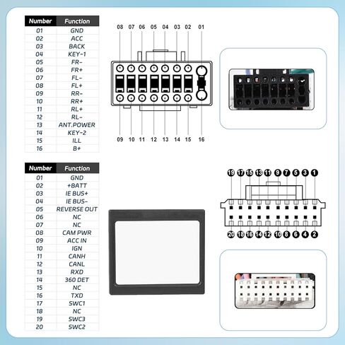 NHOPEEW Radio Wiring Harness Adapter Connector Compatible with Toyota RAV4 Camry Fortuner Hilux Corolla Venza - Radio Harness Car with Canbus + Original USB Cable in Kuwait