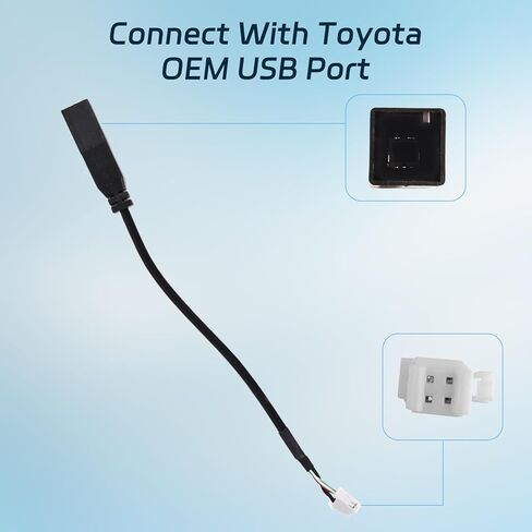 NHOPEEW Radio Wiring Harness Adapter Connector Compatible with Toyota RAV4 Camry Fortuner Hilux Corolla Venza - Radio Harness Car with Canbus + Original USB Cable in Kuwait