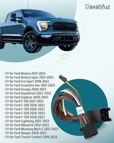 Advanced Audio Integration T-Harness Fit for Ford Non-Amplified Vehicles 2018-2023, Replace LPHFD31 in Kuwait