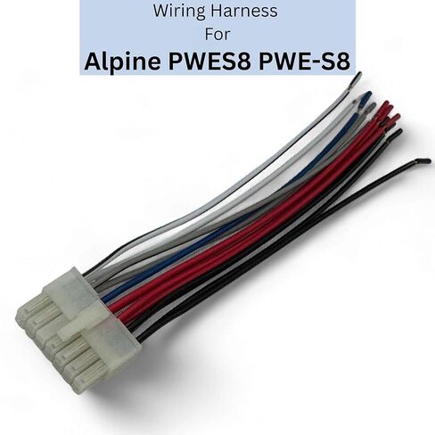 14 Pin Power Speaker Input Wire Harness for Alpine PWE-S8 8 inch Car Audio Compact Powered Subwoofer Build in Amplifier Auto Repair Wiring in Kuwait
