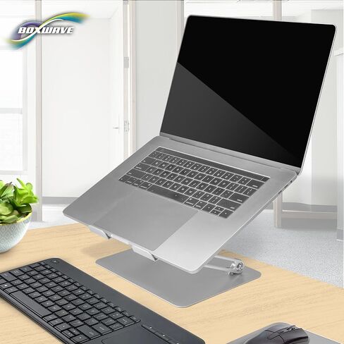 BoxWave Stand and Mount Compatible with Acer Nitro 5 (AN515-55) - Executive VersaView Stand, Ergonomic Adjustable Viewing Angle Metallic Riser - Metallic Silver in Kuwait