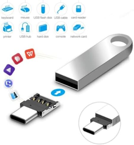 2 قطعة محول USB C صغير إلى USB A 3.0 تحويل موصل قسط الألومنيوم ForMacBook Pr in Kuwait