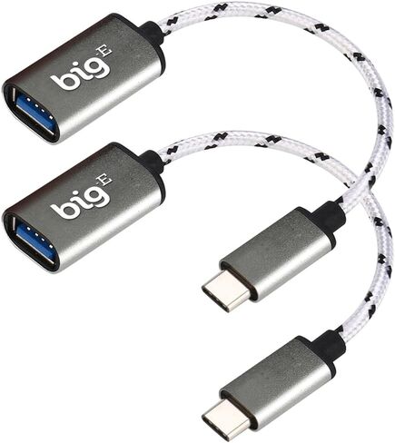 Turbo 5Gbps USB-C to USB 3.0 Adapter [2Pack] Compatible with Samsung Galaxy A11/A15/A51/A71/5G/71s 5G UW for Full USB OTG On-The-Go Thunderbolt 3/4 Short Connector USBC Male to USB Female (Gold) in Kuwait