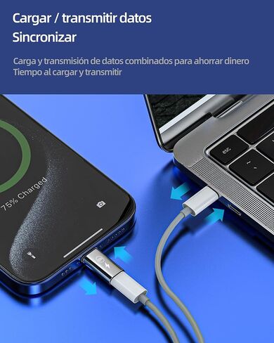 65W USB C Male to Lightning Female Fast Charger (3 Pack) for iPhone 16 15 Pro Type C Connector for iPad Cable Converter Accessories Compatible with Samsung S25 Connectors Adapter in Kuwait