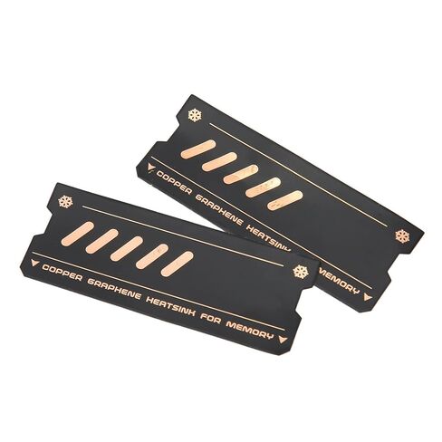 banapoy Memory Cooling Heatsink, Copper Heat Sink Graphene Heatsink Fast Conduction Copper Graphene for DDR4 DDR5 Laptop Memory (2Pcs) in Kuwait
