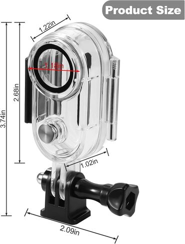 40M Waterproof Dive Housing Compatible with Insta360 GO 3S/GO 3, Underwater Protective Case with Mount for Snorkeling Diving in Kuwait