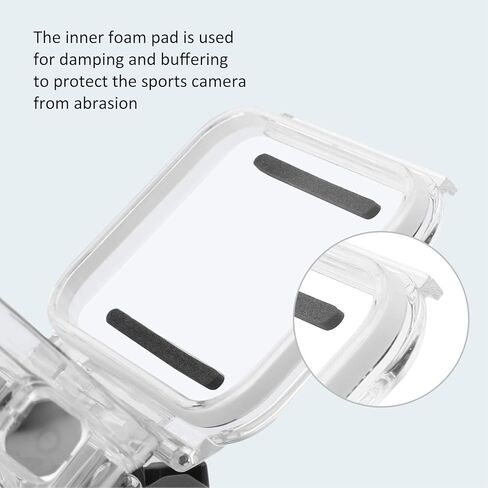Waterproof Camera Diving Case Cover, Protective Housing Shell for Hero8, Transparent Acrylic - 60M Deep Water, Durable Cushion Padding, Underwater Adventure in Kuwait