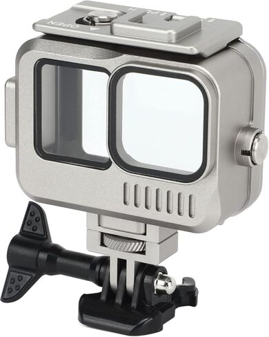 Waterproof Camera Housing 40M Deep, 9H Tempered Glass Double Cold Shoe Shell for 11 10 9 - Drop, Secure Lock Design, Underwater Ready in Kuwait