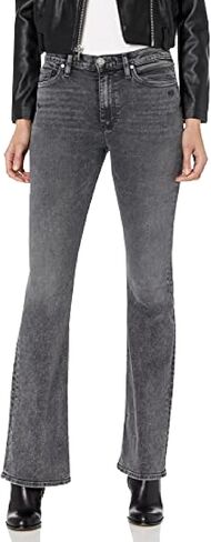 HUDSON Women's Beth Mid Rise, Petite Baby Bootcut Jean with Back Flap Pockets Rp in Kuwait