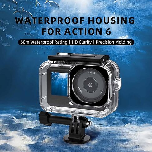 غطاء مقاوم للماء غطاء حافظة للغوص تحت الماء لملحقات DJI Osmo Action 6 in Kuwait