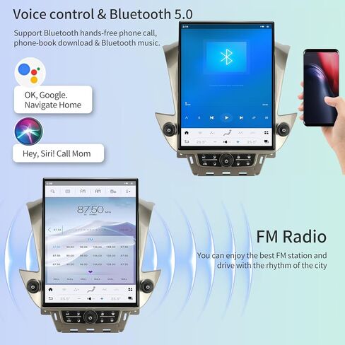 Qualcomm Car Radio for Chevrolet Suburban Tahoe GMC Yukon 2014-2020 Stereo Replacement Head Unit 15.6 Inch IPS 2K Touch Screen Tesla Style Carplay Android Auto Navigation (OEM 8 Inches) in Kuwait