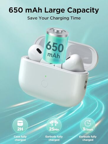 Wireless Charging Case for AirPods Pro 1/2 Generation with Type-C, Replacement Case for AirPods Pro 1st/2nd with Bluetooth Pairing Sync Button, Earbuds Not Included (Type-C Port) in Kuwait