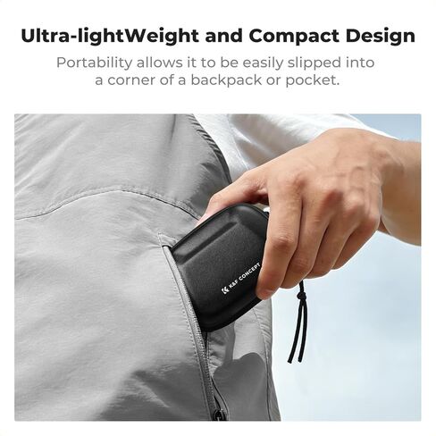 K&F CONCEPT Semi Open Carrying Case for DJI Osmo Action 6/3/4/5 Pro, Small EVA Hard Storage Bag Portable Travel Protector Case for Go Pro Hero 13/12/11/10/9 Black, Insta360 Ace/Ace Pro/2 in Kuwait