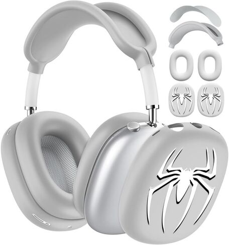 Fomissky 4 in 1 AirPods Max Case with Ear Covers, Includes Headband Cover & Soft Silicone Earpads Covers Compatible with Apple AirPods Max (Midnight Spider Design) in Kuwait