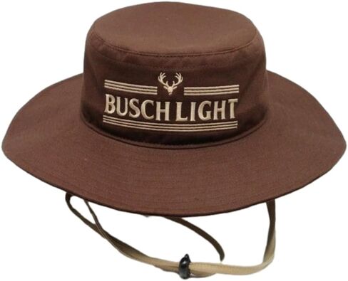 Calhoun Busch Light Boonie Hat – Wide Brim Sun Hat with Chin Strap, Brown in Kuwait