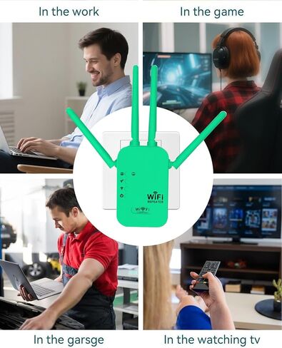 WiFi Extender, WiFi Repeater,Internet Booster, Long Range WiFi Extenders Signal Booster for Home, WiFi Repeater with Ethernet Port Covers Up to,Quick Setup-Mint Green in Kuwait