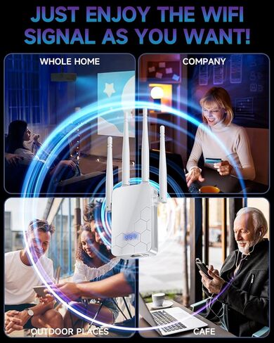 2026 مضخم إشارة ذكي يصل إلى 10000 قدم مربع، مكرر WiFi مع منفذ إيثرنت، مضخم صوت أجهزة التوجيه اللاسلكية، شبكة Wi-Fi أسرع بنسبة 80% | أوسع من أي وقت مضى، يدعم المزيد من أجهزة الشبكة في المنزل in Kuwait