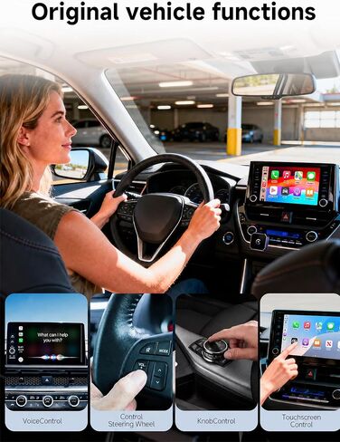 2026 محول CarPlay لاسلكي صغير ترقية سلكي إلى لاسلكي لـ CarPlay وAndroid، التوصيل والتشغيل التلقائي السريع، إعادة الاتصال التلقائي والتحكم المستقر بدون تأخير لهاتف iPhone iOS 10+ وAndroid 11+ in Kuwait