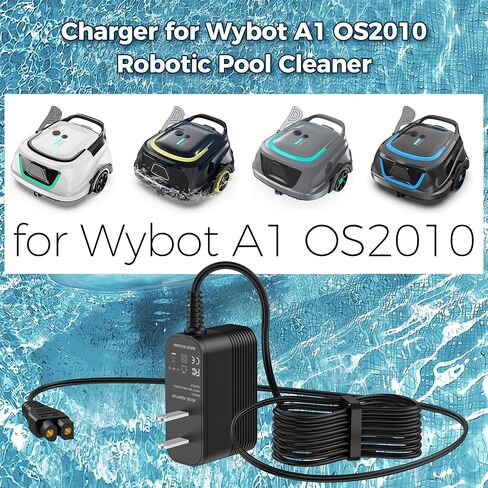 25.2V Charger for Wybot A1 OS2010 Automatic Robotic Pool Vacuum Cleaner Replacement Parts Power Cord in Kuwait