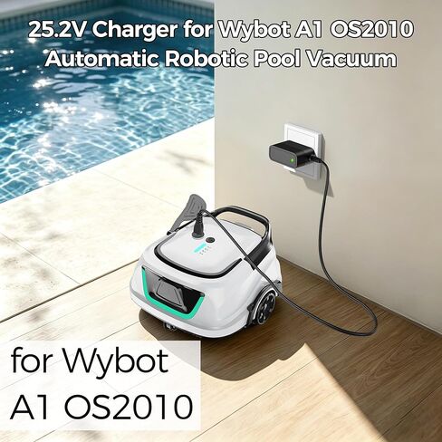 25.2V Charger for Wybot A1 OS2010 Automatic Robotic Pool Vacuum Cleaner Replacement Parts Power Cord in Kuwait