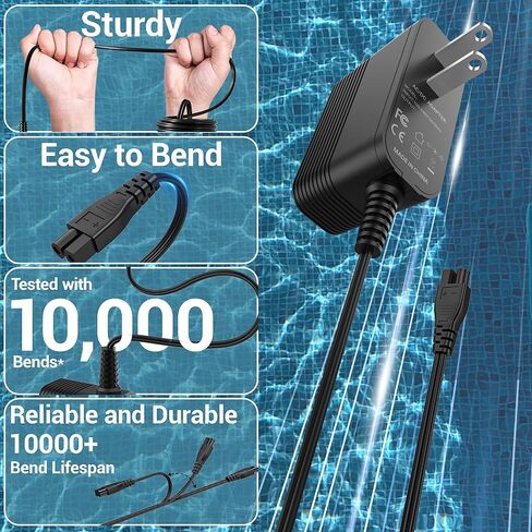 25.2V Charger for Wybot A1 OS2010 Automatic Robotic Pool Vacuum Cleaner Replacement Parts Power Cord in Kuwait