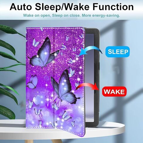 Case for Samsung Galaxy Tab A11+/A9+ Plus 5G 11 Inch 2025/2023 Model, Premium PU Leather Slim Fit Smart Stand Cover with Auto Wake/Sleep,Butterfly 01 in Saudi Arabia