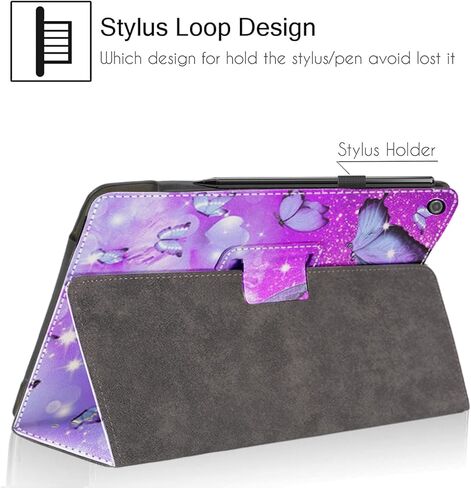 Case for Samsung Galaxy Tab A11+/A9+ Plus 5G 11 Inch 2025/2023 Model, Premium PU Leather Slim Fit Smart Stand Cover with Auto Wake/Sleep,Butterfly 01 in Saudi Arabia