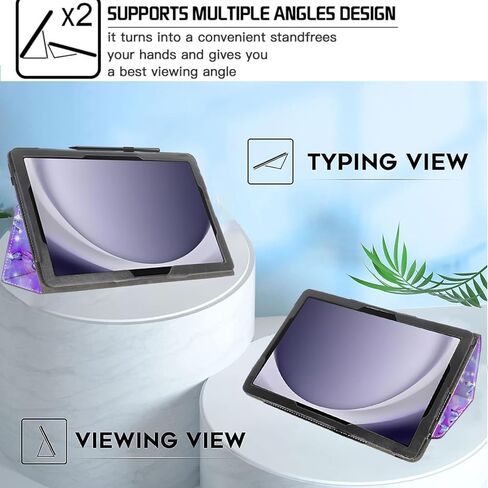 Case for Samsung Galaxy Tab A11+/A9+ Plus 5G 11 Inch 2025/2023 Model, Premium PU Leather Slim Fit Smart Stand Cover with Auto Wake/Sleep,Butterfly 01 in Saudi Arabia