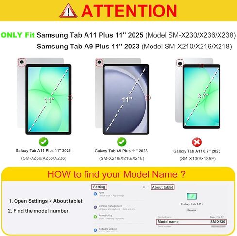 Case for Samsung Galaxy Tab A11+/A9+ Plus 5G 11 Inch 2025/2023 Model, Premium PU Leather Slim Fit Smart Stand Cover with Auto Wake/Sleep,Butterfly 01 in Saudi Arabia