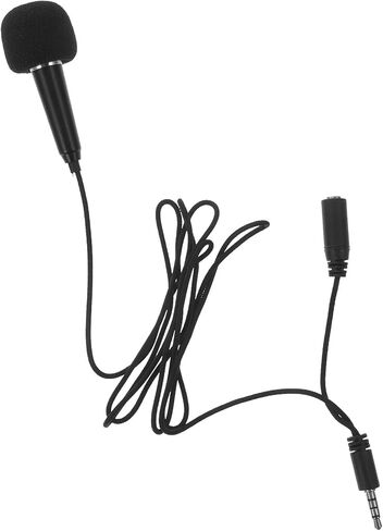 Holibanna Portable Mini Microphone for Smartphone Recording, Small Condenser Phone Mic with Clip, Black Mini Mic for Karaoke and Vocal Use in Kuwait