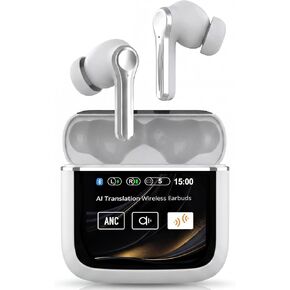 Active Noise Cancelling Wireless Earbuds - 60 Hours Battery Life, ANC/ENC AI Translation Ear Buds, Bluetooth 6.0, in-Ear, Touch Control, Waterproof Earbuds, Charging Case with Silicone Tips in Kuwait
