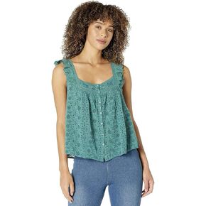 Lucky Brand Women's Sleeveless Button Up Embroidered Tank Top in Saudi Arabia