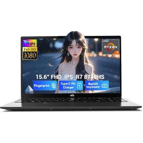 كمبيوتر محمول NIMO مقاس 15.6 بوصة IPS FHD-Gaming، 8 نوى AMD Ryzen 7 8745HS (حتى 4.9 جيجا هرتز Beat R9 7940HS) Radeon 780M-Graphics، 16 جيجا DDR5 RAM 256 جيجا SSD 100 وات لوحة مفاتيح بإضاءة خلفية من النوع C بصمة للمبدعين in Kuwait