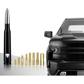 Miytsya Car Truck Bullet Antenna for GM Chevy Silverado 1500 2500 3500 HD Avalanche GMC Sierra 1500 2500 3500 Denali Heavy Duty Pickup Trucks Accessories (Silver) in Saudi Arabia