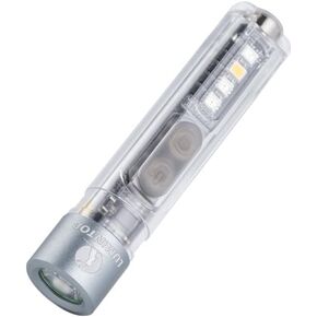 LUMINTOP Black CAT Mini EDC مصباح يدوي 400 لومن قابل لإعادة الشحن مع ضوء الأشعة فوق البنفسجية ضوء جانبي أبيض دافئ ذيل مغناطيسي للتخييم والمشي لمسافات طويلة in Kuwait