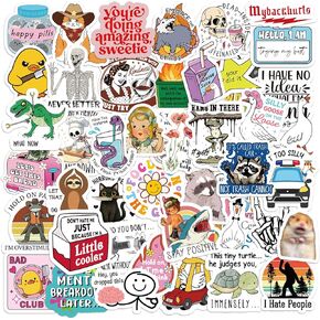 200 قطعة من ملصقات Frienda المضحكة للبالغين ملصقات ثلاثية الأبعاد مضحكة Dumpster Skeleton Duck ملصق فينيل مقاوم للماء للكمبيوتر المحمول، زجاجة مياه، الهاتف، الكتاب الإلكتروني، سجل القصاصات، الأمتعة، بدون تكرار in Kuwait