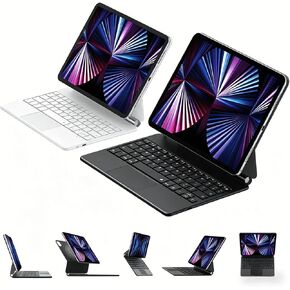 حافظة لوحة المفاتيح السحرية لجهاز iPad mini 7 (A17 Pro)/Mini 6، حامل ناتئ مغناطيسي عائم مع لوحة مفاتيح بإضاءة خلفية للوحة المفاتيح لجهاز iPad mini الجيل السابع (2024)/السادس (2021)، أسود in Kuwait