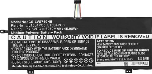 Replacement Battery for Lenov'o L15L4PC0,L15L4PCO,L15M4PC0,L15S4PC0,6050mAh in Kuwait
