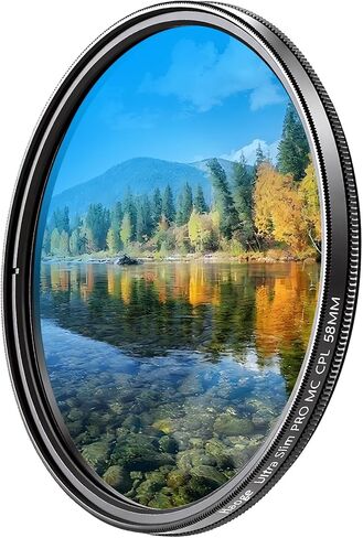 Haoge 40.5mm MC CPL Multicoated Circular Polarizer Polarizing Lens Filter for Sony Alpha a6500 a6300 a6000 a5000 a5100 NEX 5 6 Mirrorless Camera SLR with 16-50mm SELP1650 Lens in Kuwait