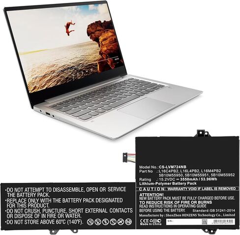 بطارية بديلة لينوفو 5B10M55950,5B10M55951,5B10M55952,L16C4PB2,L16L4PB2,L16M4PB2,3550 مللي أمبير in Kuwait