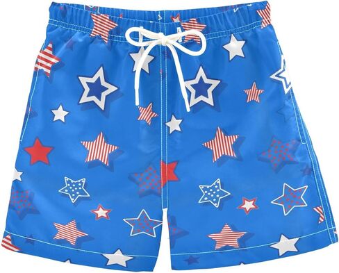 Eionryn Black White Strip Boys Swim Trunks Toddler Swim Board Shorts Quick Dry Little Boy Swimwear Bathing Suits in Kuwait