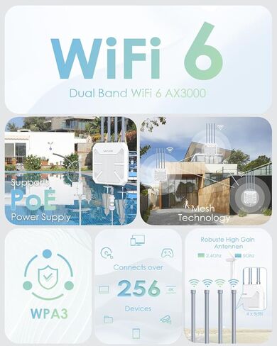 موسع واي فاي WAVLINK AX3000 خارجي مع محول واي فاي USB للكمبيوتر المكتبي in Kuwait