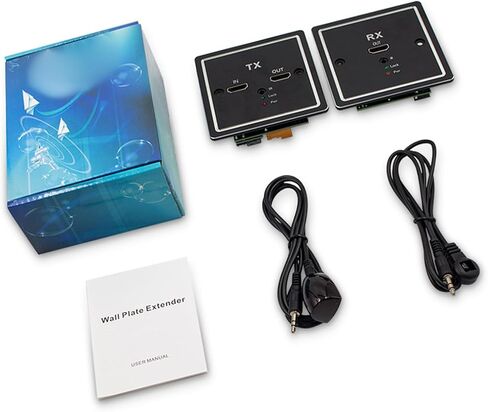 1080P Over Ethernet Extender Set with Wall Mount Plates Wall Outlet Extender for Laptop Signals Extension in Kuwait