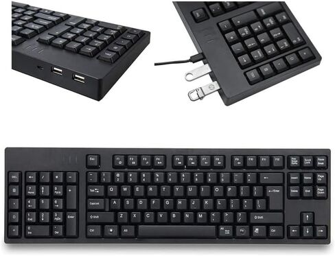 لوحة مفاتيح MCSaite لليد اليسرى، منفذ USB للوحة المفاتيح سلكية رفيعة للغاية مع محورين، هيكل قدم مقص محمول يناسب الاستخدام المهني أو الصناعي للكمبيوتر المحمول Mac Notebook in Kuwait
