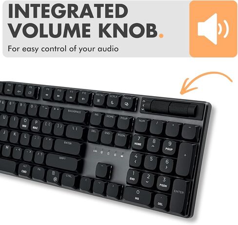 X9 Slim Mechanical Keyboard Wireless – Low Profile Red Switches, Triple Mode (Bluetooth + 2.4GHz + USB), Full Size 107-Key with Number Pad, Backlit, Rechargeable – Quiet Typing for Mac and PC in Kuwait