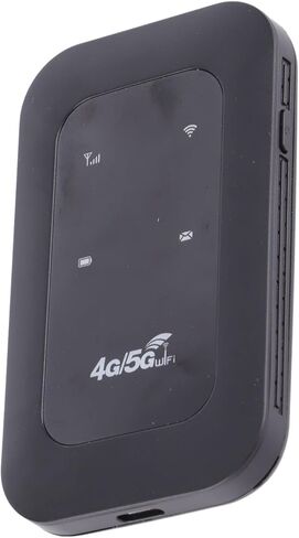 MINI WRIFI 4G LTE محمول واي فاي، نقطة واي فاي محمولة خفيفة 4G، تقبل 10 أجهزة لمسافري الأعمال في السيارات، أسود in Kuwait