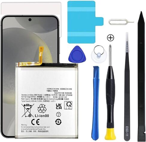بطارية Galaxy S24، استبدال بطارية جديدة مطورة لهاتف Samsung Galaxy S24 5G SM-S921 جميع الموديلات مع مجموعات أدوات الاستبدال الاحترافية in Kuwait
