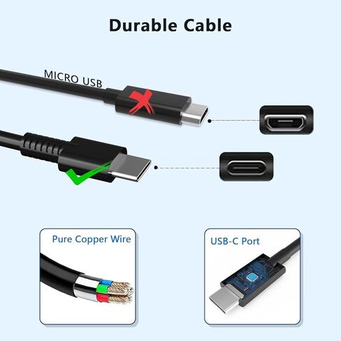شاحن USB C بقدرة 140 وات متوافق مع جهاز الكمبيوتر المحمول HP ZBook 8 G1i 16، ومحطة العمل المحمولة ZBook Ultra G1a Next Gen AI المحمولة، وOmen Transcend Laptop 14-fb0000، وSpectre x360 16-aa0000 سلك الطاقة in Kuwait